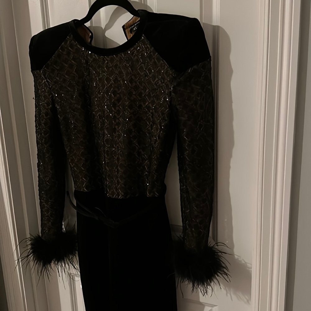 Worn once gorgeous black Nadine Merabi jumpsuit